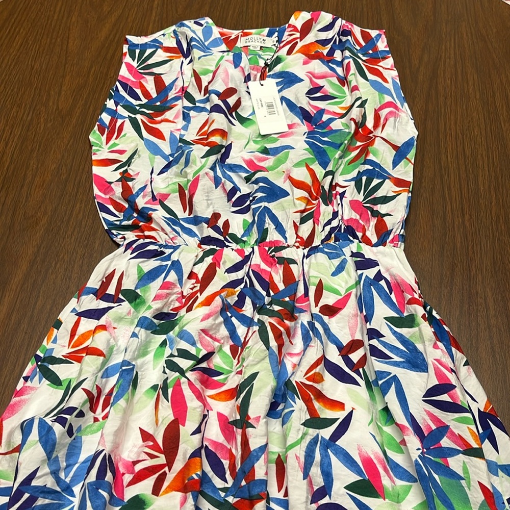 Molly Bracken white Elvis woven dress, size small, NWT‎